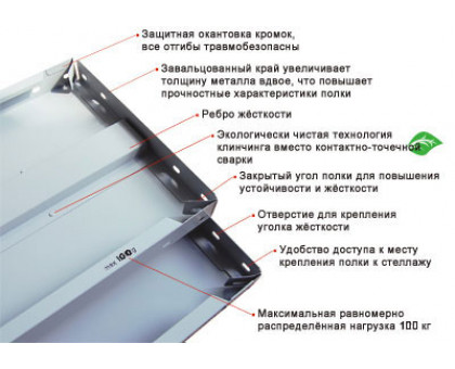 Полка СТФЛ 1000x300